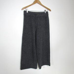 Jenni Kayne Marina Culottes Pull On Elastic Waist Merino Wool Cashmere Gray M